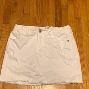 Ripped White jean Skort🤍!